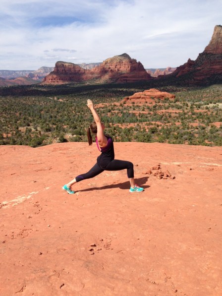 Practicing Warrior on Bell Rock